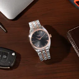 Sonata Poze Quartz Analog Blue Dial Two Toned Metal Strap Watch For Men-picture-29