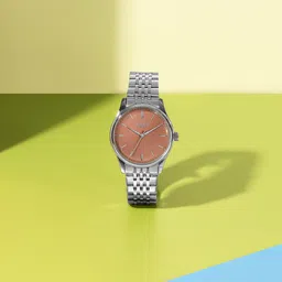 Sonata Poze Quartz Analog Brown Dial Silver Colour Stainless Steel Strap Watch For Men-picture-12