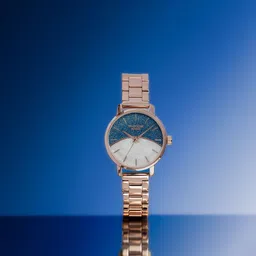 Sonata Poze Quartz Analog Mother of Pearl Dial Rose Gold Metal Strap Watch For Women-picture-19