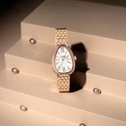 Sonata Poze Quartz Analog Mother of Pearl Dial Rose Gold Metal Strap Watch For Women-picture-10