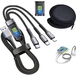 POZUB USB Type C, IOS, Micro USB, USB Type A 100W Multi-functional 3-in-1 Cable Charging Pad-picture-19