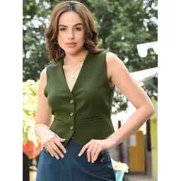 pp productions Solid Women Waistcoat-picture-20