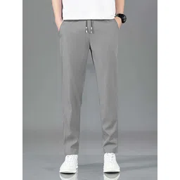 prabaha Men Solid Grey Track Pants-picture-12