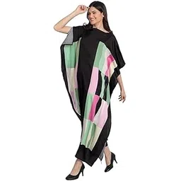 pracharan Self Design, Solid, Printed Art Silk Women Kaftan-picture-52