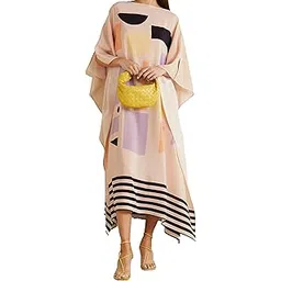 pracharan Self Design, Solid, Printed Art Silk Women Kaftan-picture-20