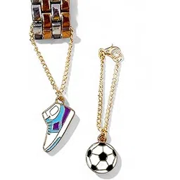 pradhan accessories Gold Plated Sneakers & Football Watch Charms for Women Combo of 2, Sporty Anti-Tarnish Stylish Jewellery for Smartwatches, Straps, Lightweight, Daily Use, Gifting-picture-19