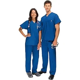 Pragati Trends Unisex Scrub Suit Surgical V-Neck 3 Pocket Top and Cargo Type Trouser (44-XXL, Royal Blue)-picture-27
