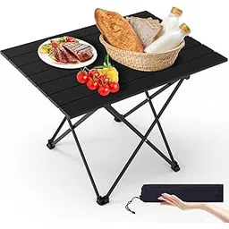 Prakal Portable 2 Tier Camping Table with Carry Bag, Outdoor Folding Table, Picnic Table with 4 Cup Holders, Oxford Foldable Camping Tables for Outdoors, Camping, Hiking and Tailgate (PK-04)-picture-24
