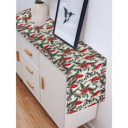 prakartik 135 cm Dining Table Runner - Bird Red Green Christmas Theme,Digital Print, (135X33 cm) Red & Green-picture-42