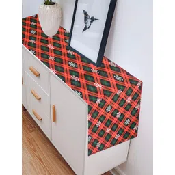 prakartik 135 cm Dining Table Runner - Christmas Burberry Theme,Digital Print, (135X33 cm) Red & Green-picture-19