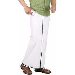 prakasam cotton White Readymade Pocket Dhoti for mens/Fine Quality White readymade dhoties for mens-picture-20