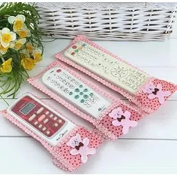 Prakee Remote Control Covers, Decorative Fabric Protectors with Bow Design, Set of 3, Multi-Color, Available in Small, Medium, Large Sizes-picture-24