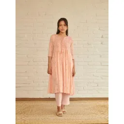 Prakriti Jaipur Peach Peony Kurta-picture-15
