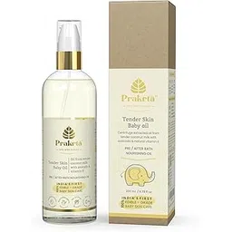 Prakrta Tender Skin Baby Oil 200ml - Virgin Coconut Oil with Vitamin E & Avocado Extract | Nourishing & gentle baby care | 100% natural, edible-grade | bottle with pump-picture-21