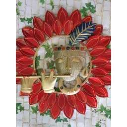 PRANJALS HOUSE Red & Yellow Metal Hangings Wall Decor-picture-18