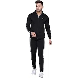 praume Men’s Tracksuit Set with Zip-Up Jacket and Elastic Waist Joggers – Stretchable Lycra Sportswear for Gym, Running, Training, Football and Casual Wear-picture-19