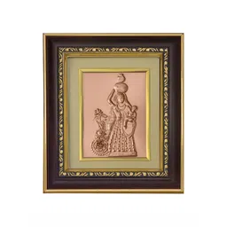 Pray Everyday Brown & Copper Toned Paniharin Self Design Wall Photo Frame-picture-34