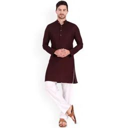 PREEN Men Solid Regular Kurta Set-picture-17