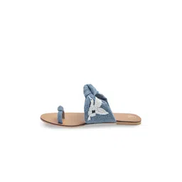 Preet Kaur Women Denim Blue Thumb Flats-picture-33