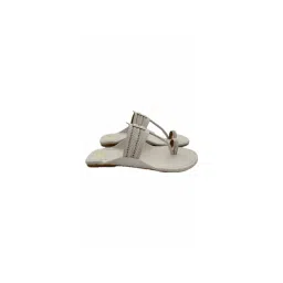 PREET KAUR Women Grey Pastel Flat Kolhapuris-picture-27