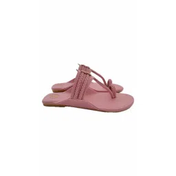PREET KAUR Women Pink Pastel Flat Kolhapuri image 1