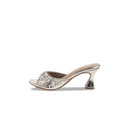 Preet Kaur Women Tan Embellished Sheer Sandals-picture-13