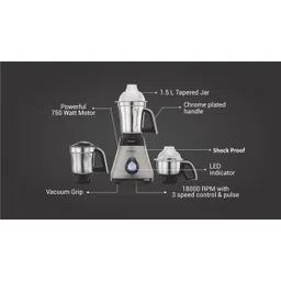 preethi MG-212 750 W Mixer Grinder image 3