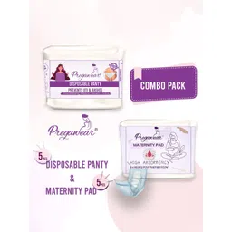 Pregawear Disposable Panty & Maternity Pad Briefs CF004C0XSBL05A-White-picture-32