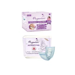 Pregawear Pack Of 20 Mid Rise Maternity Padded Briefs CF006C0XSBL050A-picture-41