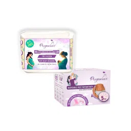 Pregawear Women Pack Of 2 C-Section Maternity Panty & Disposable Postpartum Panty-image-2