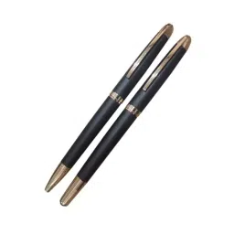 PREMEC Roller & Ball Pen Set Brass Matte Black with Gold Plated Trim, PBRSET-2500-picture-25