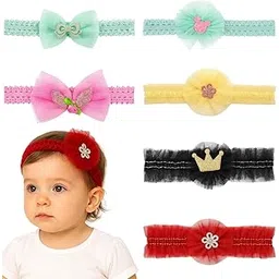 Premium Assorted Baby Headbands – 6 Pcs Soft Elastic Hair Bands with Cute Flower & Bow Styles for Infants, Newborns & Toddler Girls-picture-25
