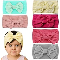 Premium Baby Girl Headbands – 6 Pcs Soft Bow Hair Accessories, Stylish & Comfortable Elastic Hairbands for Infants, Toddlers & Kids-picture-30
