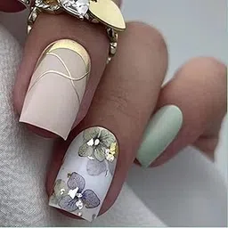 Premium Designer 24pcs Stick-on Nails set, with Easy Glue Tab application, Nails are Reusable & Unbreakable (W1377)-picture-49