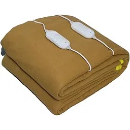 Premium Polar Electric Bed Warmer - Electric Under Blanket - Double Bed Size (60X60) Inch with 3 Heat Settings & Dual Safety with Over Heat Protection, 6 Years Warranty | Camel image 1