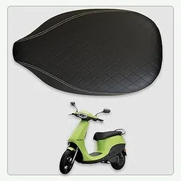 Premium Quilted Ola Electric Scooter Seat Cover, Black, Diamond Pattern, Universal Fit (1.)-picture-11