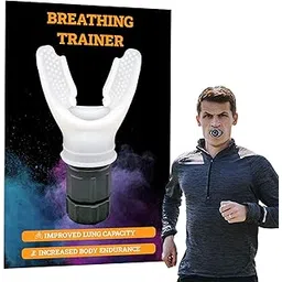 Premium Silicon Breathing Trainer for Lungs - Portable Lung Trainer and Lung Capacity Exercise Device with Adjustable Resistance, Easy-to-Grip Pure Silicon for Enhanced Respiratory Muscles and Pulmonary Health, Sports Breathing Fitness and Rehabilitation Training for Men and Women(White)-picture-18