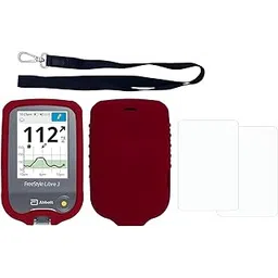 Premium Silicon Case for Freestyle Libre/Freestyle Libre 2 (Continuous Glucose Monitor) (RED)-picture-13