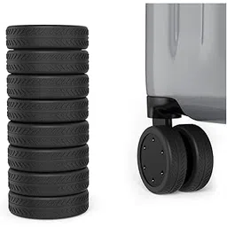 Premium Silicone Trolley Wheel Covers - Anti-Slip Luggage Protector for Dual Wheel Suitcases - Durable and Noise-Reducing (Pack of 8)-picture-14
