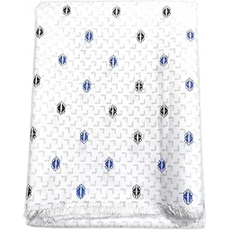 Premium Unstitched 100% Paper Cotton White Colored With Printed Shirt Fabric Cloth Piece For Men's(1.60 Meter Length 58 Inch Width)-picture-54
