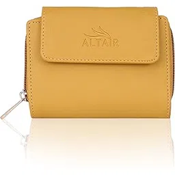 Premium Vegan Leather Women's Wallet | Stylish Durable Clutch Wallet and Lightweight Clutch with Zip Coin Pocket and Card Slots(Yellow)-picture-24