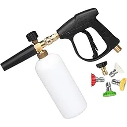 Pressure Washer Snow Foam Lance 1L Soap Bottle Spray Jet Car Wash Cannon Gun|High Pressure Car Wash Water Gun with Foam Bottle, Adjustable Spray Nozzle-picture-12
