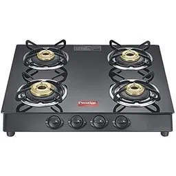 Prestige Mavel Glass Top 4 Burner Gas Stove, Manual Ignition, Black-picture-26