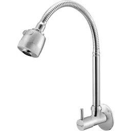 Prestige Brass Chrome Finish Silver Flexible Sink Cock-picture-44