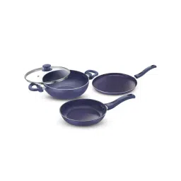 Prestige Ceraglide Ceramic Aluminium Cookware 3 Set-Fry Pan-24cm/1.6L, Tawa-28cm, Kadai-24cm/3L Blue-picture-42