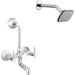 Prestige Croma 2 Pcs Brass Chrome Finish Wall Mixer &a; Dolphin Shower Head Set-picture-43