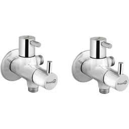 Prestige Dove Brass Chrome Finish 2 Way Angle Cock (Pack of 2)-picture-15