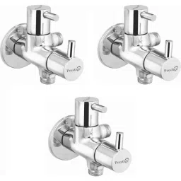 Prestige Dove Brass Chrome Finish 2 Way Angle Cock (Pack of 3)-picture-16