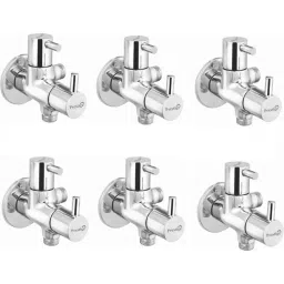 Prestige Dove Brass Chrome Finish 2 Way Angle Cock (Pack of 6)-picture-10