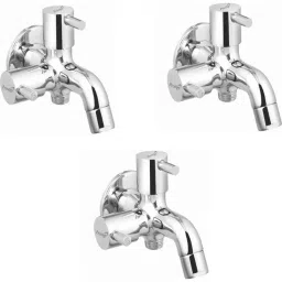 Prestige Dove Brass Chrome Finish 2 Way Bib Cock (Pack of 3)-picture-27